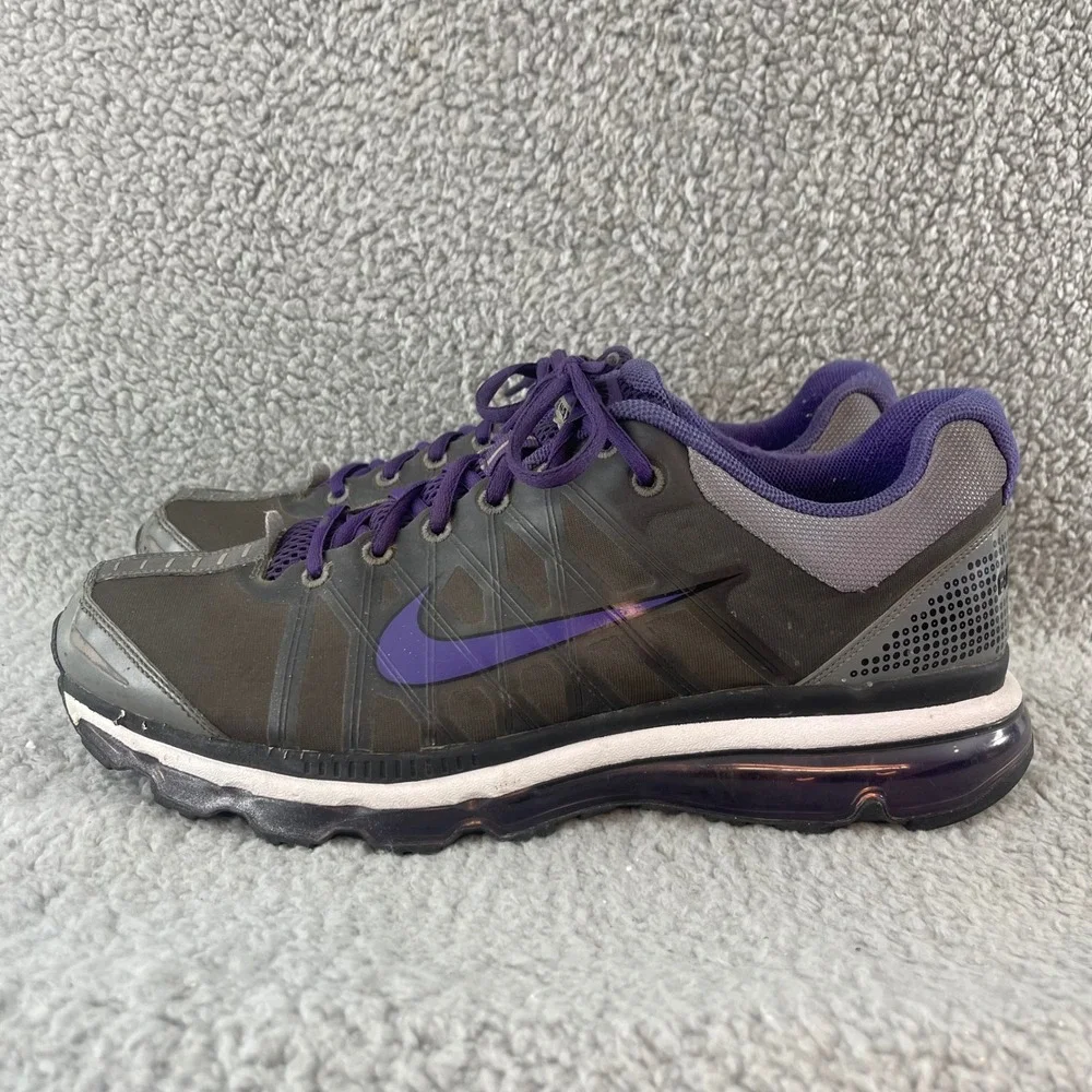 Nike Air Max+ 2009 Mens 12 Running Athletic Cushion Grey Purple Shoes 354744-017